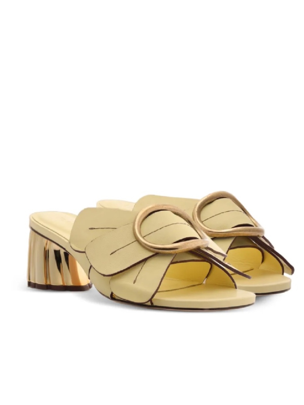 Farm Rio Banana Yellow Daisy Heeled Mule